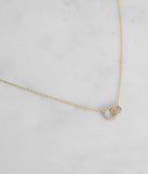Cubic Zirconia 18K Gold Dipped Promise Necklace for 2022 festival outfits, festival dress, outfits for raves, concert outfits, and/or club outfits