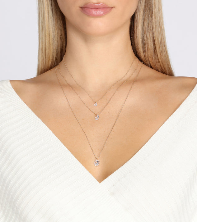 Third Times A Charm Cubic Zirconia Necklace Set