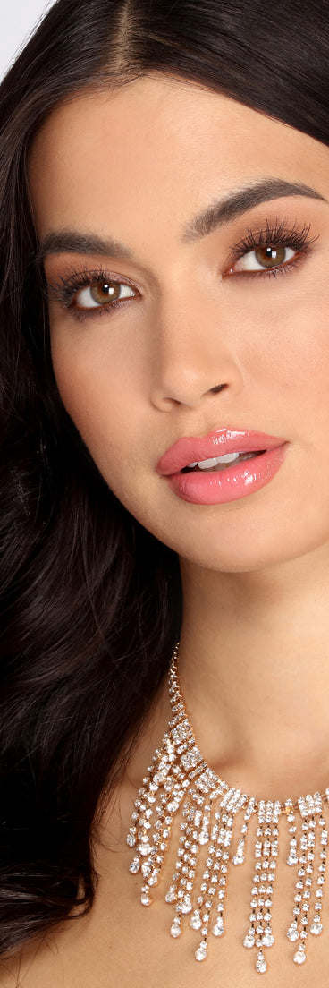 Boho Glam Rhinestone Fringe Choker Necklace is a trendy pick to create 2023 festival outfits, festival dresses, outfits for concerts or raves, and complete your best party outfits!