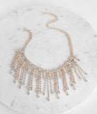 Boho Glam Rhinestone Fringe Choker Necklace is a trendy pick to create 2023 festival outfits, festival dresses, outfits for concerts or raves, and complete your best party outfits!
