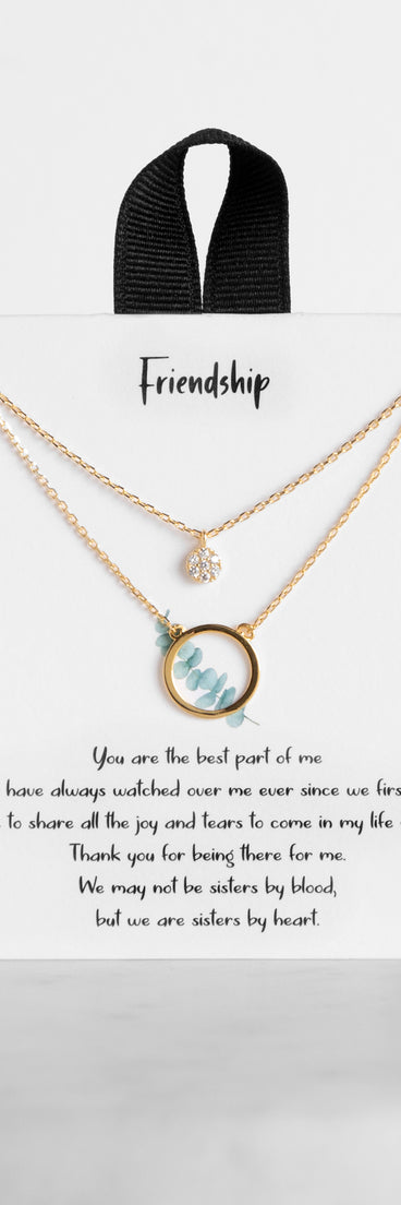 Cubic Zirconia 18K Gold Dipped Friendship Necklace for 2022 festival outfits, festival dress, outfits for raves, concert outfits, and/or club outfits