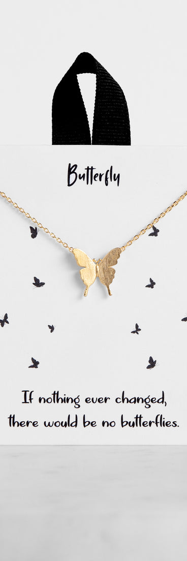 18K Gold Dipped Butterfly Necklace for 2022 festival outfits, festival dress, outfits for raves, concert outfits, and/or club outfits