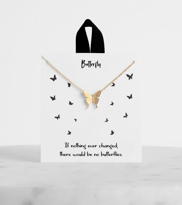 18K Gold Dipped Butterfly Necklace for 2022 festival outfits, festival dress, outfits for raves, concert outfits, and/or club outfits