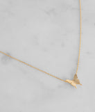 18K Gold Dipped Butterfly Necklace for 2022 festival outfits, festival dress, outfits for raves, concert outfits, and/or club outfits