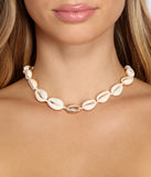 Shell Choker Necklace for 2022 festival outfits, festival dress, outfits for raves, concert outfits, and/or club outfits