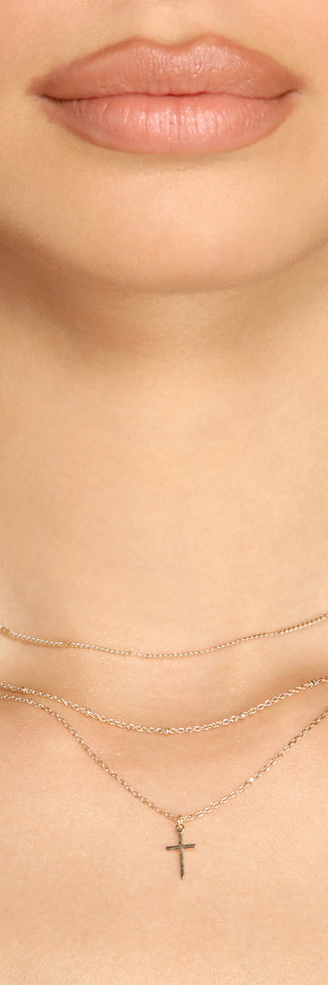 Such A Saint Dainty Cross Charm Necklace is a trendy pick to create 2023 festival outfits, festival dresses, outfits for concerts or raves, and complete your best party outfits!