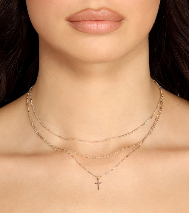 Such A Saint Dainty Cross Charm Necklace is a trendy pick to create 2023 festival outfits, festival dresses, outfits for concerts or raves, and complete your best party outfits!