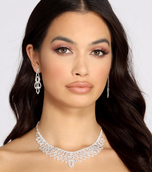 So Much Shine Rhinestone Necklace Set