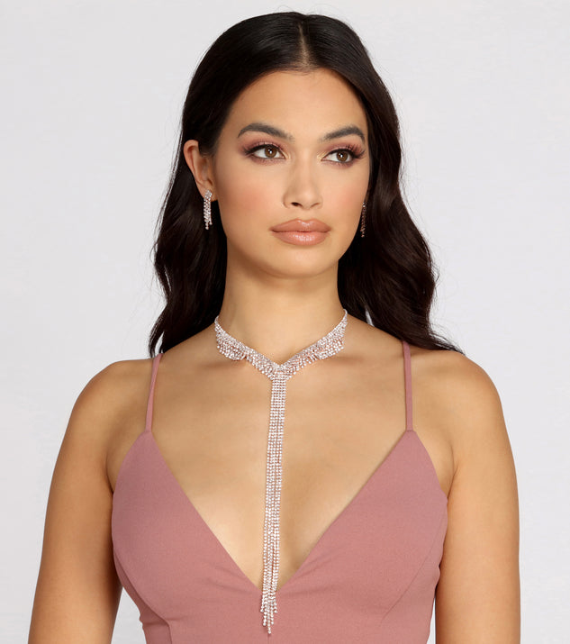 Radiant Fringe Lariat Necklace Set