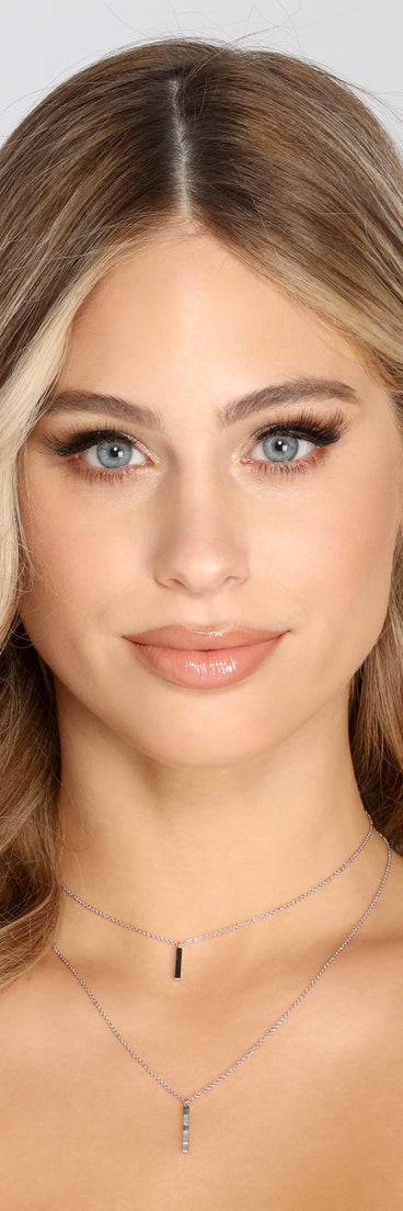 Mini Bar Double Row Necklace is a trendy pick to create 2023 festival outfits, festival dresses, outfits for concerts or raves, and complete your best party outfits!