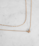 Cubic Zirconia Buttery Pendant Layered Necklace for 2022 festival outfits, festival dress, outfits for raves, concert outfits, and/or club outfits