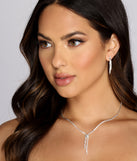 Just A Touch Dainty Rhinestone Necklace + Earring Set is a stunning choice for a bridesmaid dress or maid of honor dress, and to feel beautiful at Homecoming 2023, fall or winter weddings, formals, & military balls!
