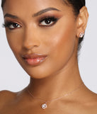 Looking For Romance Cubic Zirconia Necklace + Earring Set