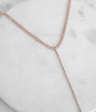 In Touch Dainty Rhinestone Lariat Choker