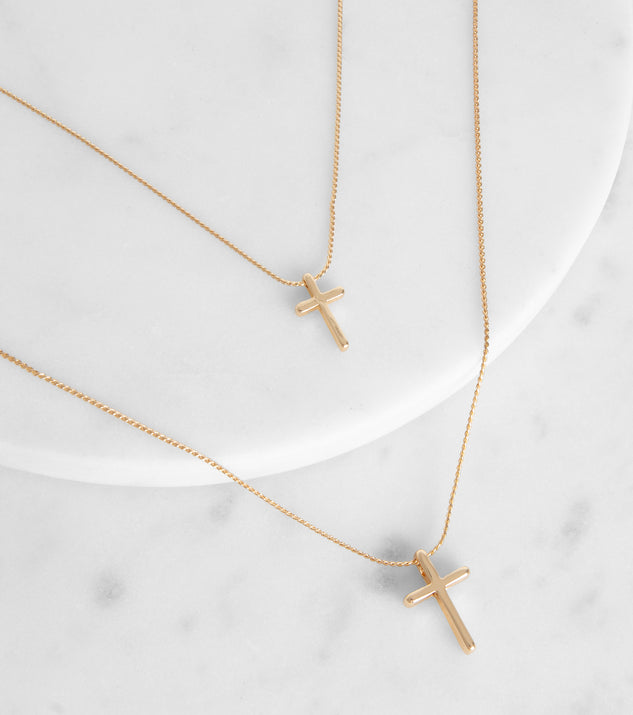 Heaven Sent Double Cross Pendant Necklace 2 Pack | Windsor