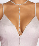 Let's Get Wavy Rhinestone Lariat Choker Necklace