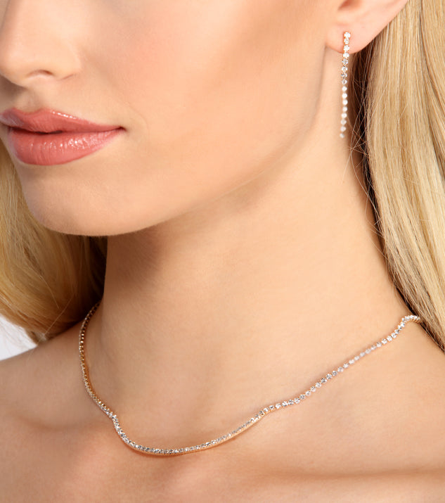 Dainty Set of 3 Diamond Dangle & Drop Stud Earrings | Caitlyn Minimalist