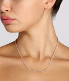 Luxe Life Rhinestone Necklace + Earring Set is the perfect Homecoming look pick with on-trend details to make the 2023 HOCO dance your most memorable event yet!