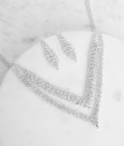 Feel The Love Rhinestone  Necklace + Earring Set