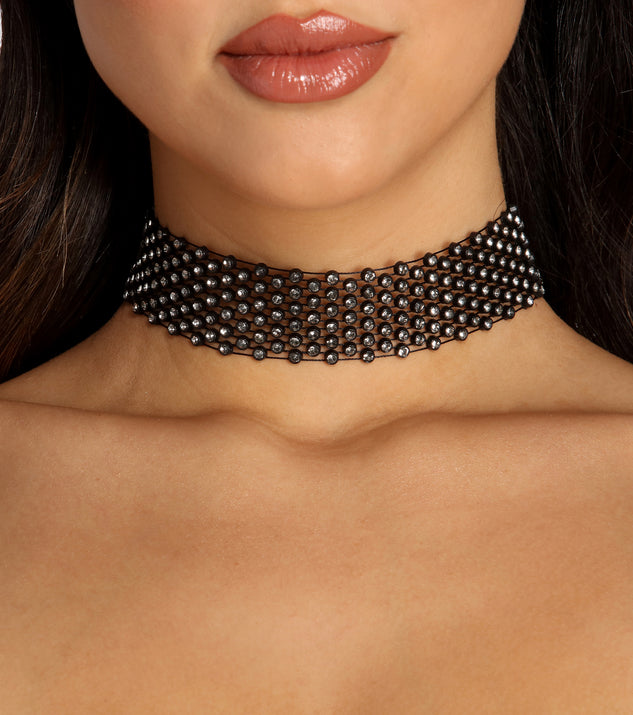Electric Love Mesh Rhinestone Choker is a trendy pick to create 2023 festival outfits, festival dresses, outfits for concerts or raves, and complete your best party outfits!