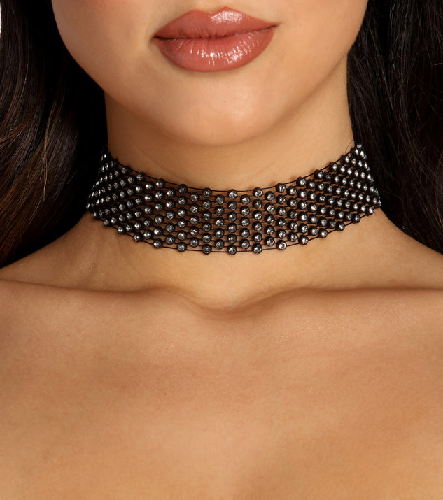 Electric Love Mesh Rhinestone Choker | Windsor