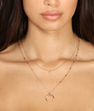 Two Pack Rhinestone Drop Necklaces is a trendy pick to create 2023 festival outfits, festival dresses, outfits for concerts or raves, and complete your best party outfits!
