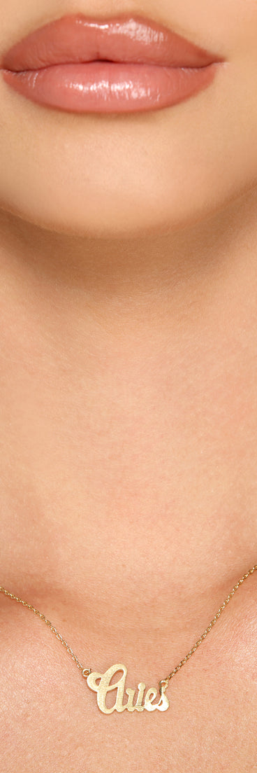 Aries Zodiac Symbol Necklace for 2022 festival outfits, festival dress, outfits for raves, concert outfits, and/or club outfits