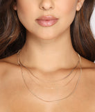 Four Row Dainty Chain Necklace is a fire pick to create 2023 festival outfits, concert dresses, outfits for raves, or to complete your best party outfits or clubwear!