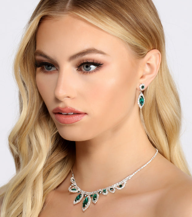 Sparkling Things Rhinestone Necklace + Earring Set