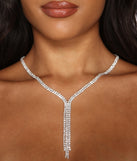 With Total Glam Girl Rhinestone Necklace as your homecoming jewelry or accessories, your 2023 Homecoming dress look will be fire!