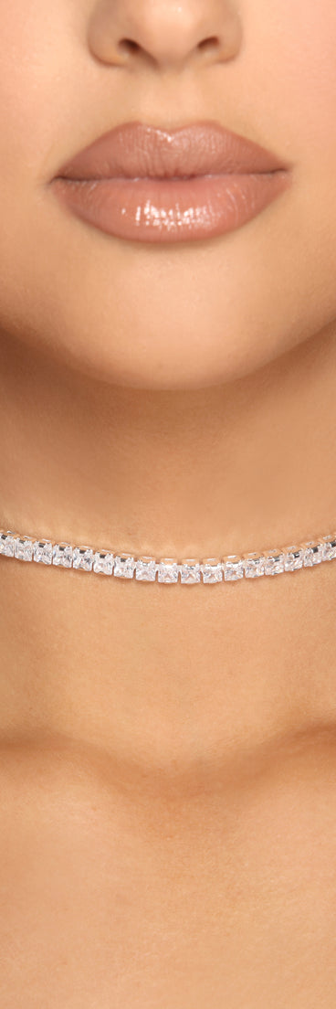 Luxe Square Rhinestone Choker