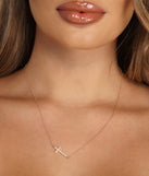 Rhinestone Cross Charm Dainty Chain Necklace is a trendy pick to create 2023 festival outfits, festival dresses, outfits for concerts or raves, and complete your best party outfits!