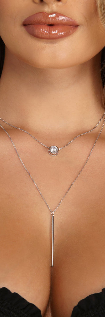 Cubic Zirconia and Bar Lariat Necklace Pack is a trendy pick to create 2023 festival outfits, festival dresses, outfits for concerts or raves, and complete your best party outfits!