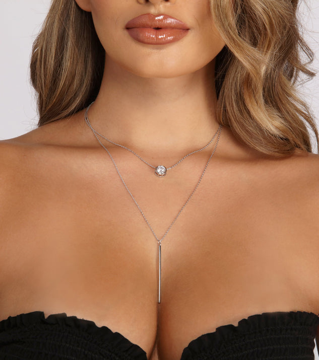 Cubic Zirconia and Bar Lariat Necklace Pack is a trendy pick to create 2023 festival outfits, festival dresses, outfits for concerts or raves, and complete your best party outfits!