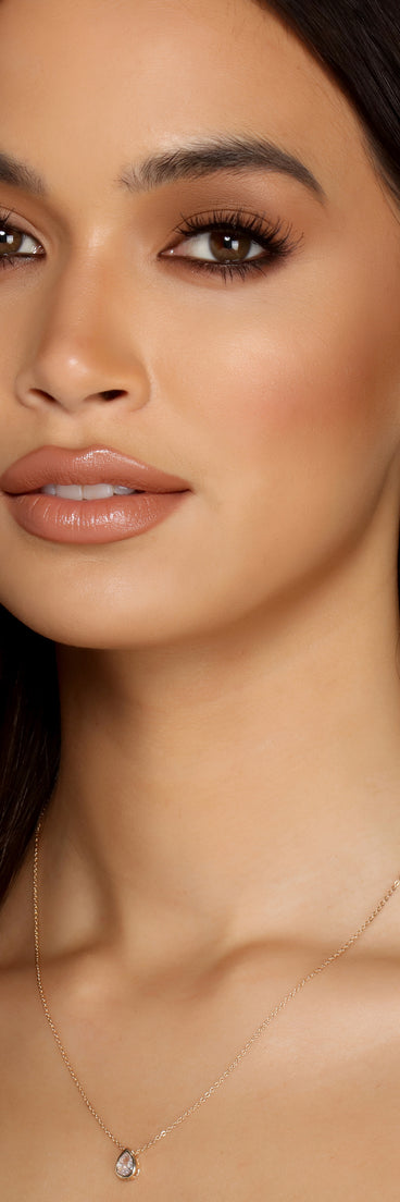 Cubic Zirconia Teardrop Necklace And Earrings Set for 2022 festival outfits, festival dress, outfits for raves, concert outfits, and/or club outfits