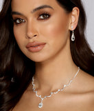 Rhinestone Beauty Necklace And Earrings Set for 2022 festival outfits, festival dress, outfits for raves, concert outfits, and/or club outfits