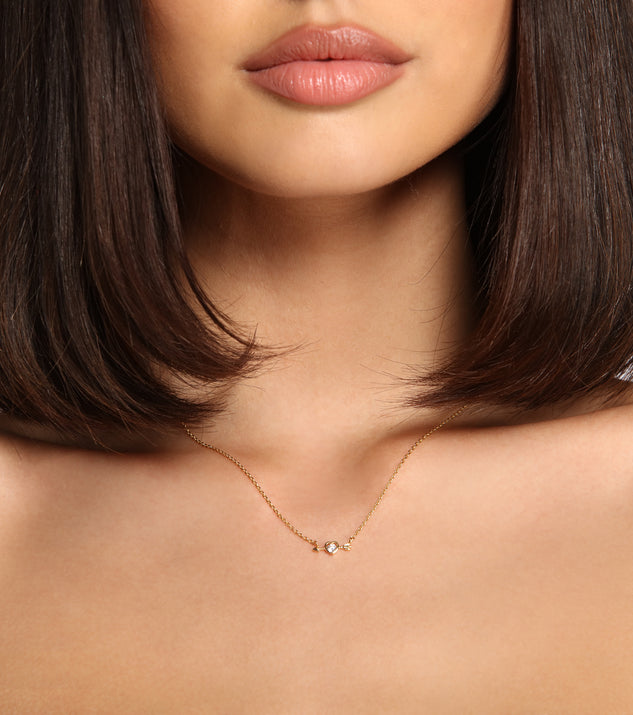 Dainty Heart and Arrow Charm Necklace