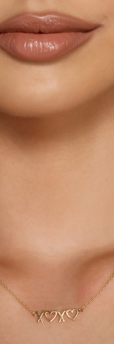 XOXO Charm Necklace helps create the best bachelorette party outfit or the bride's sultry bachelorette dress for a look that slays!