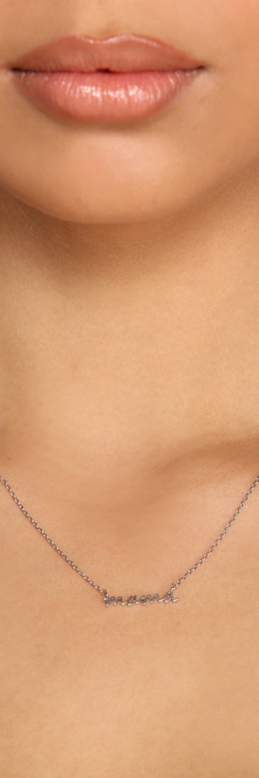 Dainty Mama Charm Necklace is a trendy pick to create 2023 festival outfits, festival dresses, outfits for concerts or raves, and complete your best party outfits!