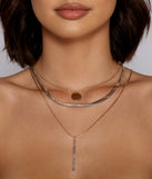Dainty Snake Chain and Coin Charm Necklace helps create the best bachelorette party outfit or the bride's sultry bachelorette dress for a look that slays!