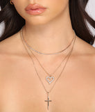 Three-Pack Dainty Layered Charm Necklaces is a trendy pick to create 2023 festival outfits, festival dresses, outfits for concerts or raves, and complete your best party outfits!