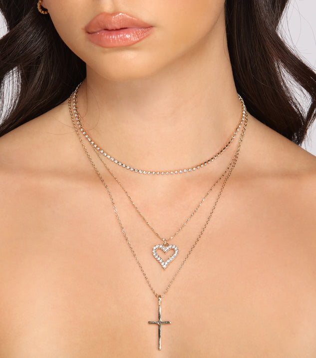 Three-Pack Dainty Layered Charm Necklaces is a trendy pick to create 2023 festival outfits, festival dresses, outfits for concerts or raves, and complete your best party outfits!