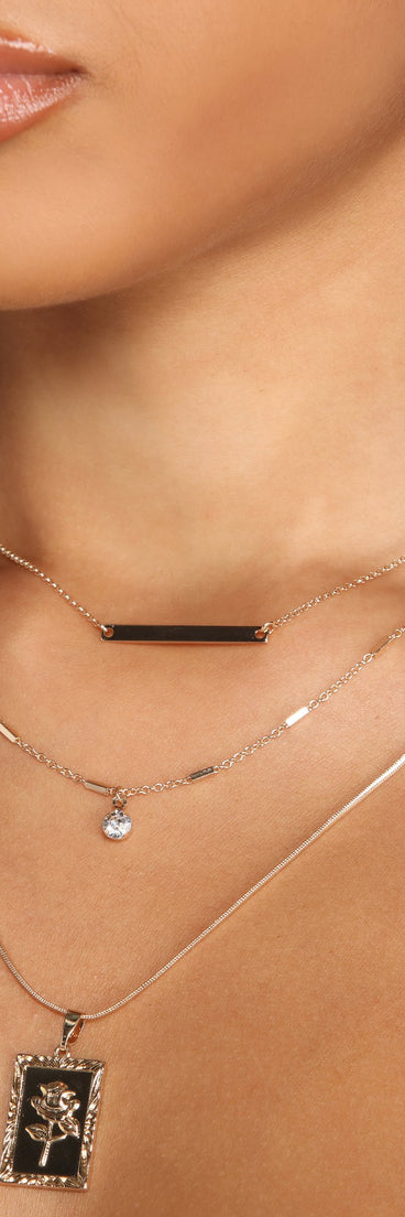 Chic Style Three-Pack Necklace Set for 2022 festival outfits, festival dress, outfits for raves, concert outfits, and/or club outfits