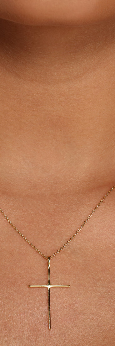 Dainty Cross Charm Necklace