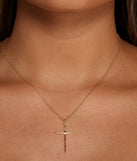 Dainty Cross Charm Necklace