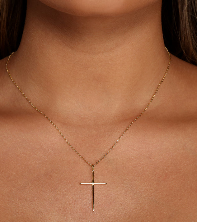 Dainty Cross Charm Necklace