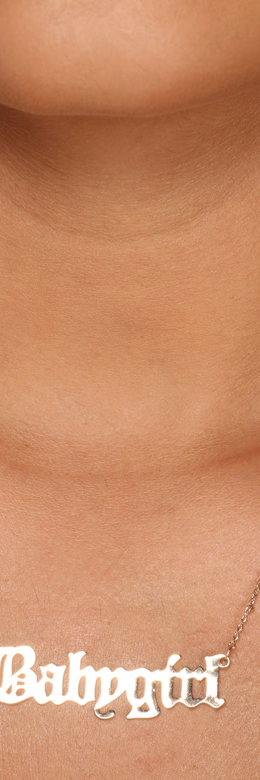 Babygirl Script Necklace