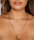 Trendy Five Row Layered Charm Necklaces