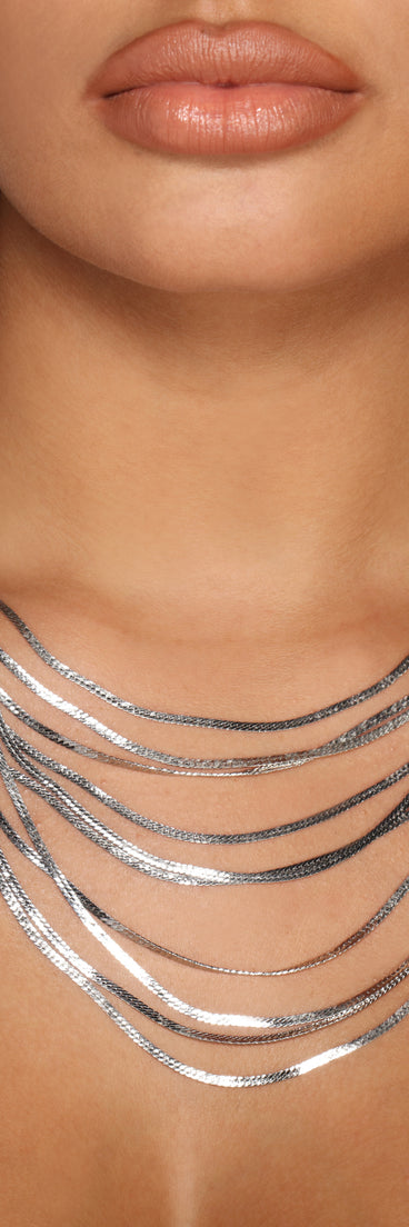 Trendy Ten Layer Snake Chain Necklace