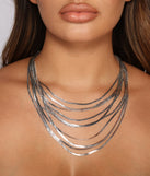 Trendy Ten Layer Snake Chain Necklace